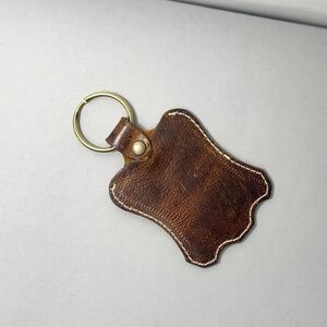 FRYE Leather Picture Frame Key Chain Ring